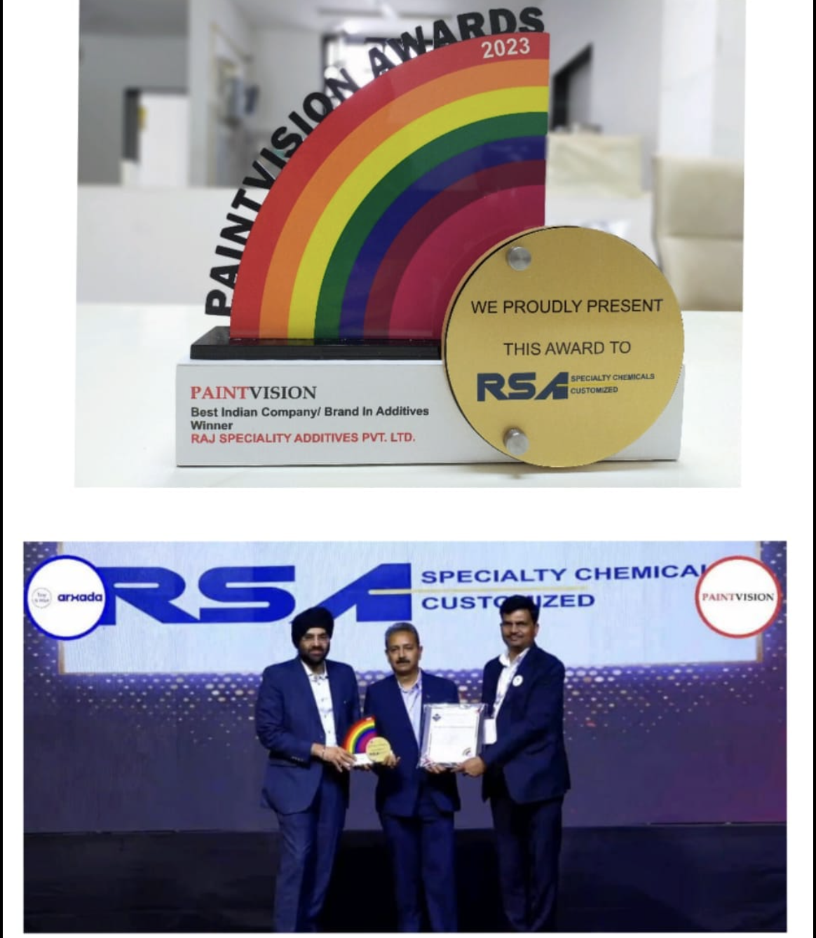 RSA receives Best Additives Company Award