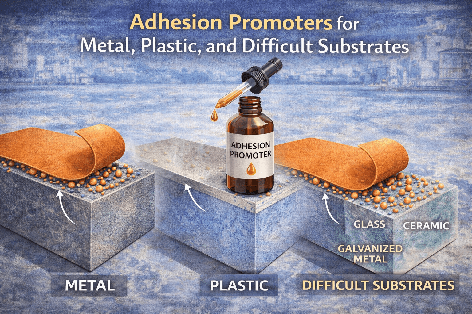 Adhesion Promoters for Metal, Plastic, and Difficult Substrates in Industrial Coatings