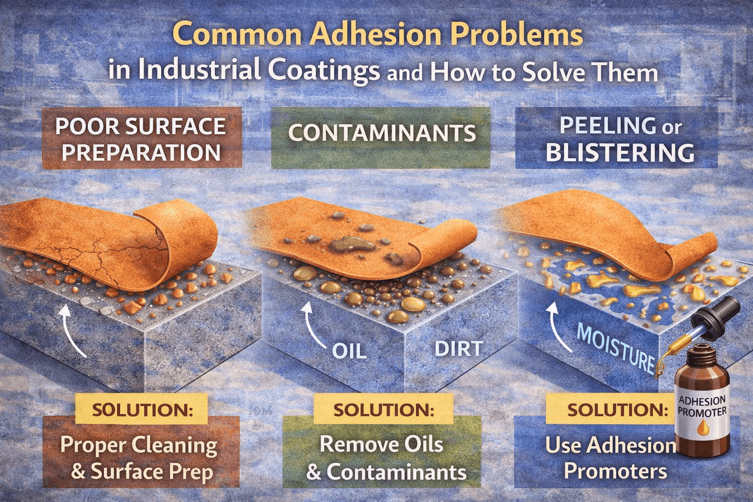 Common Adhesion Problems in Industrial Coatings and How to Solve Them