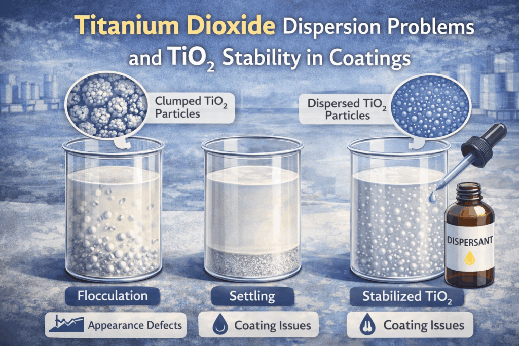 TiO2 dispersion and stability issues