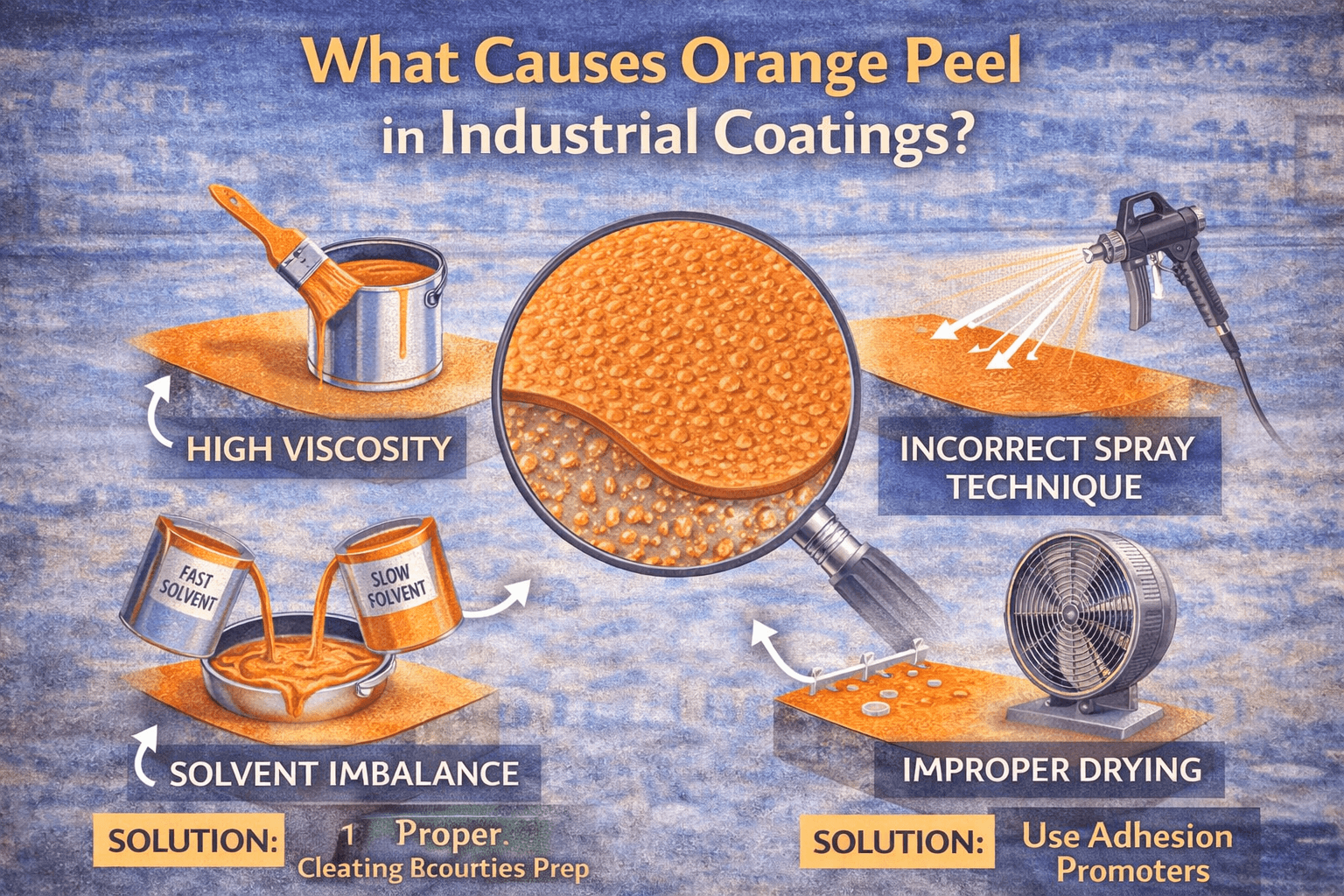 What Causes Orange Peel in Industrial Coatings?