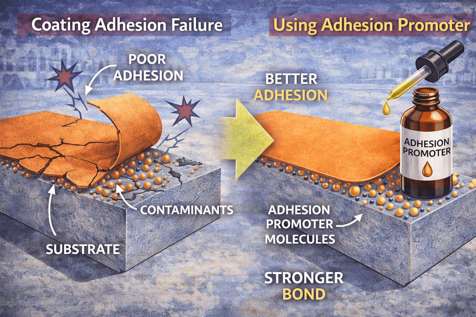 Why Coating Adhesion Failure Happens and How Adhesion Promoters Help