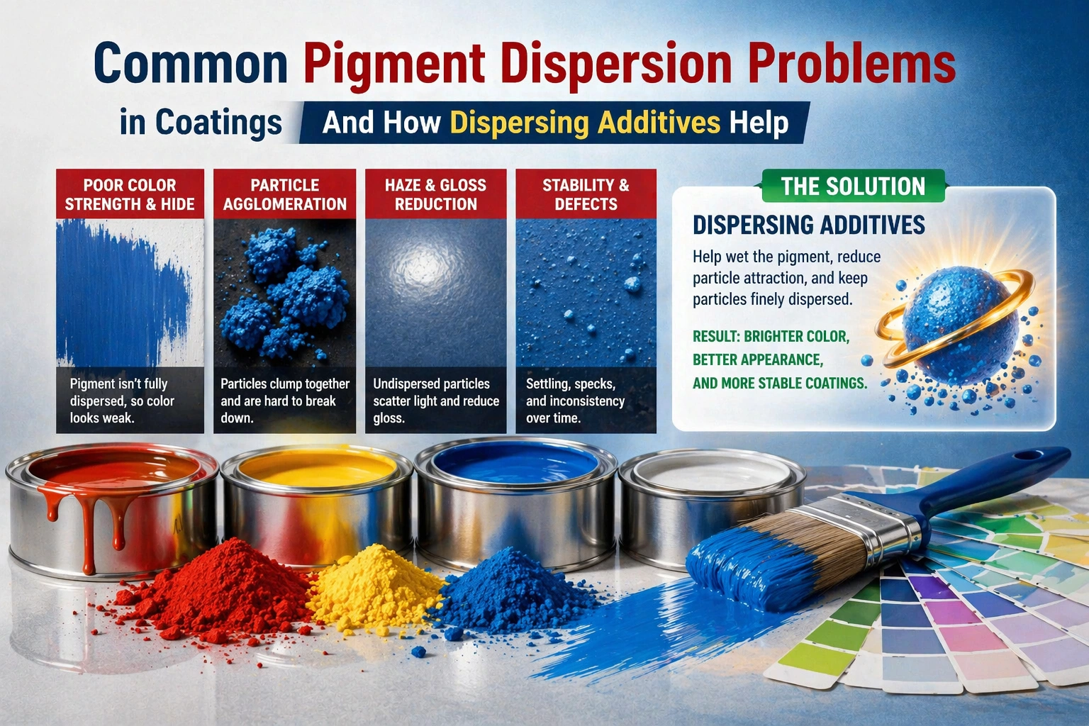 Common Pigment Dispersion Problems in Coatings and How Dispersing Additives Help